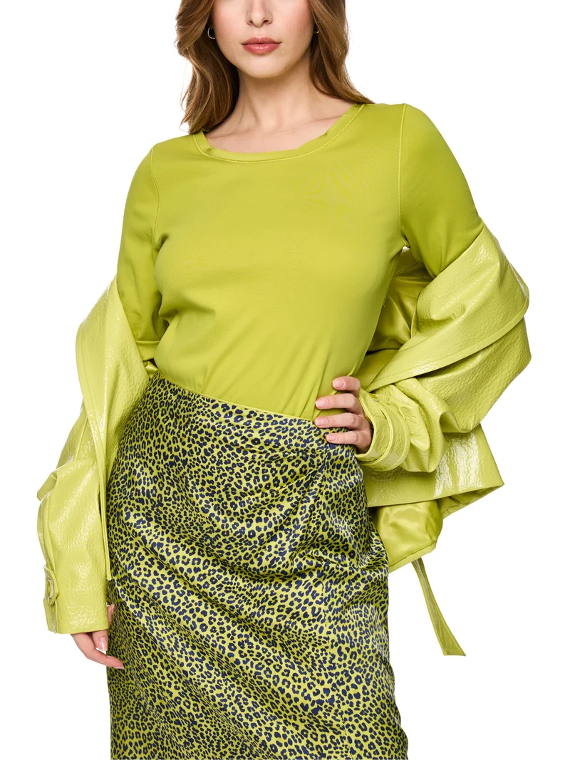 MARC CAIN Klassisches Shirt aus Baumwoll-Elastan-Mix