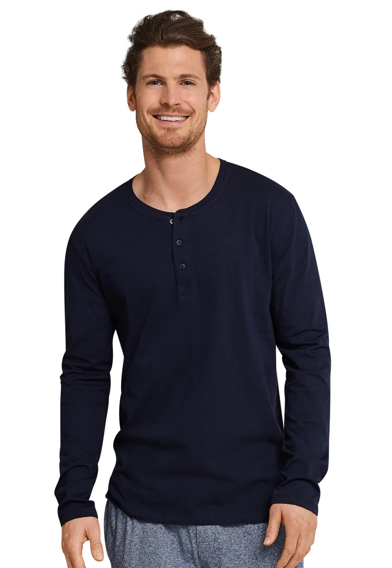 Langarmshirt mit Knopfleiste