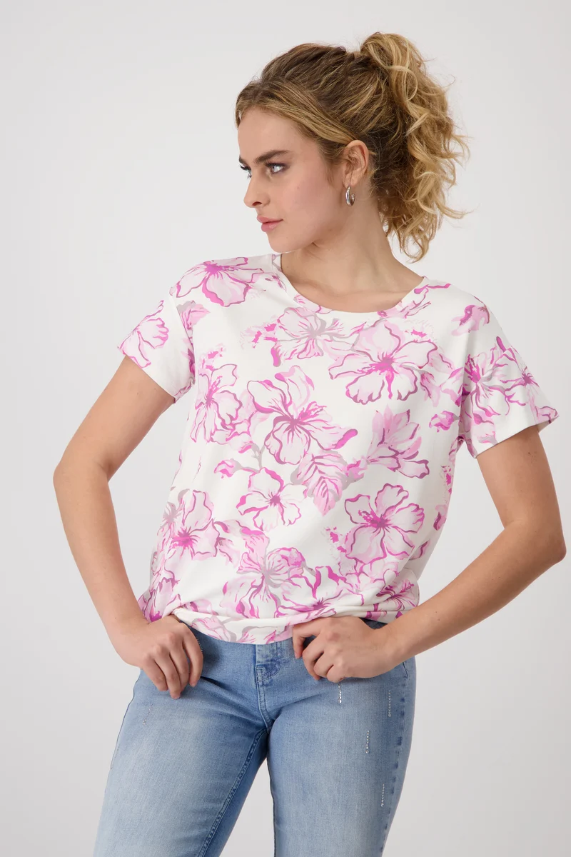 T-Shirt mit Blumenmuster