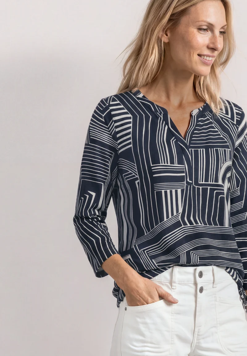 Shirt im Tunika-Optik mit Print