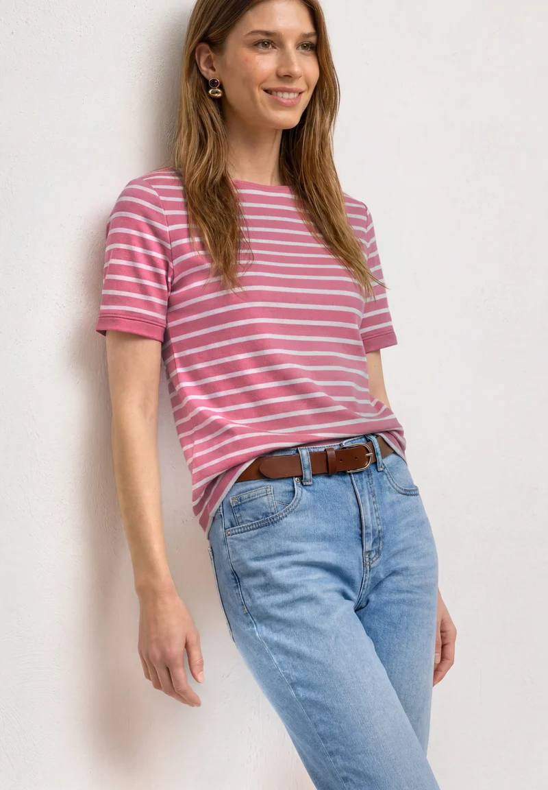 Jerseyshirt mit Streifenmuster
