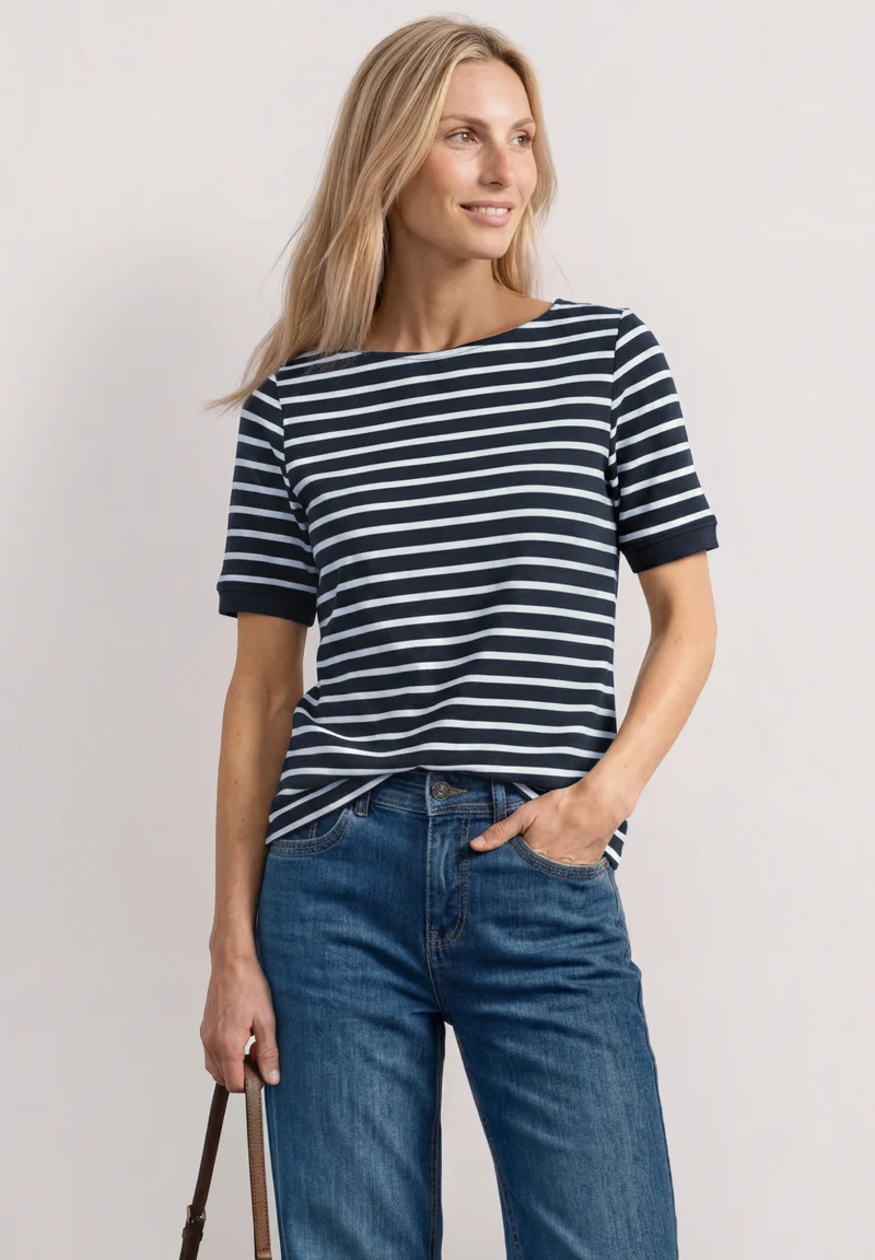 Jerseyshirt mit Streifenmuster