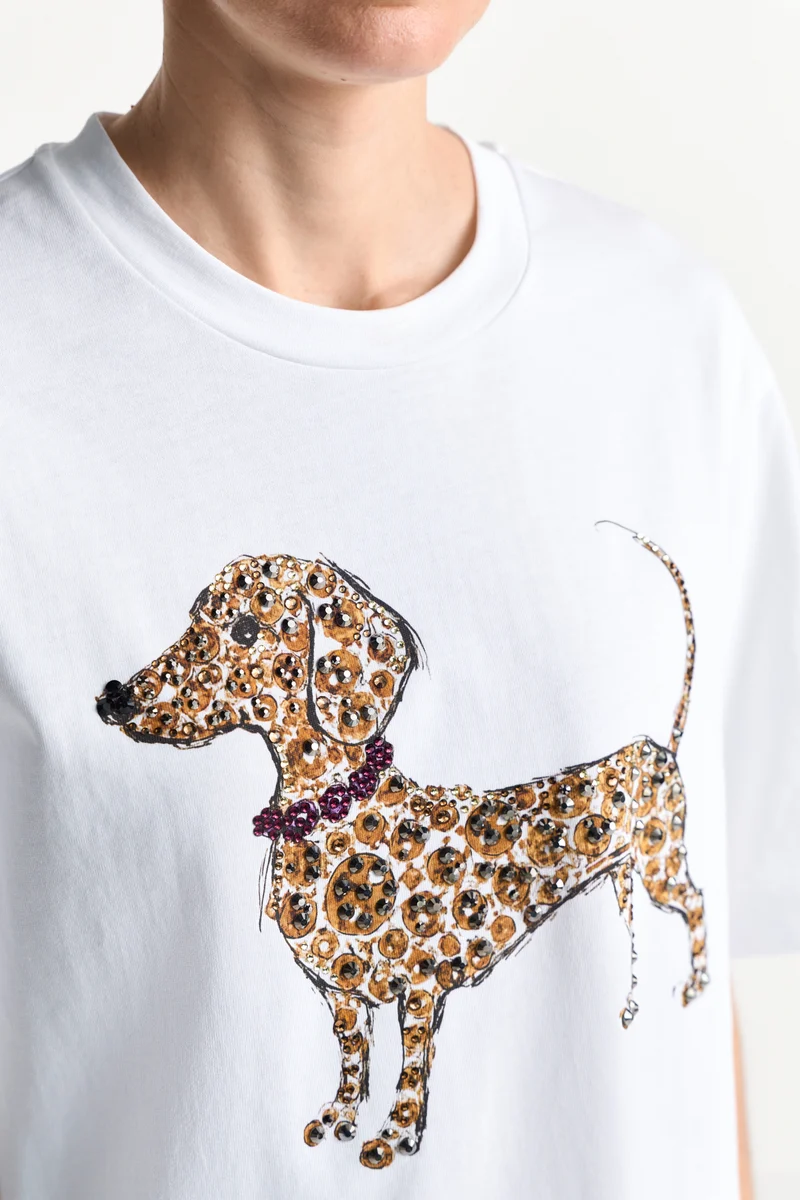 T-Shirt mit Hunde Print