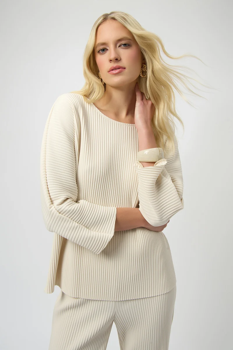 Plissiertes Boxy-Shirt