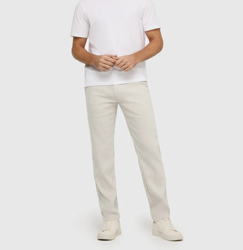 Lennox Sport Chino-Leinen-Hose