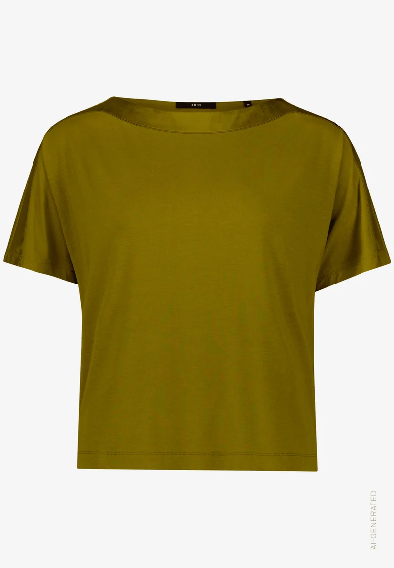 T-Shirt in Tannengrün