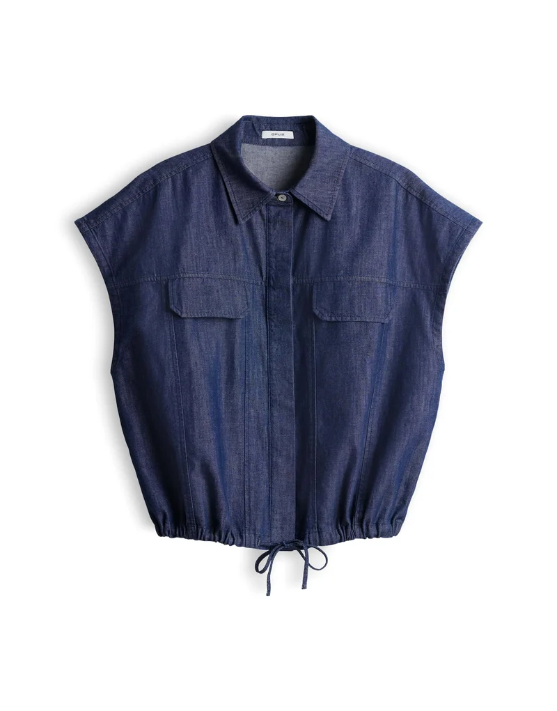 FULISMA Chambray Bluse in Denim Look