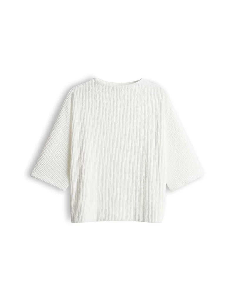 SIRELO Jerseyshirt mit Crinkle Effekt