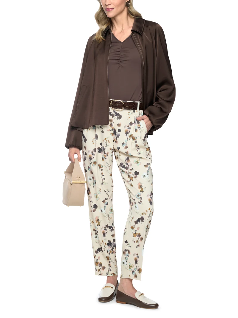 Glanzjacke mit Raffungen