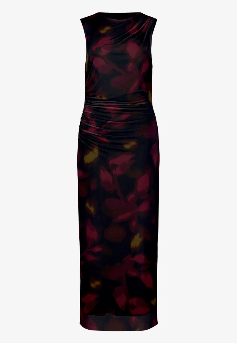 Mesh-Kleid mit Blumenprint