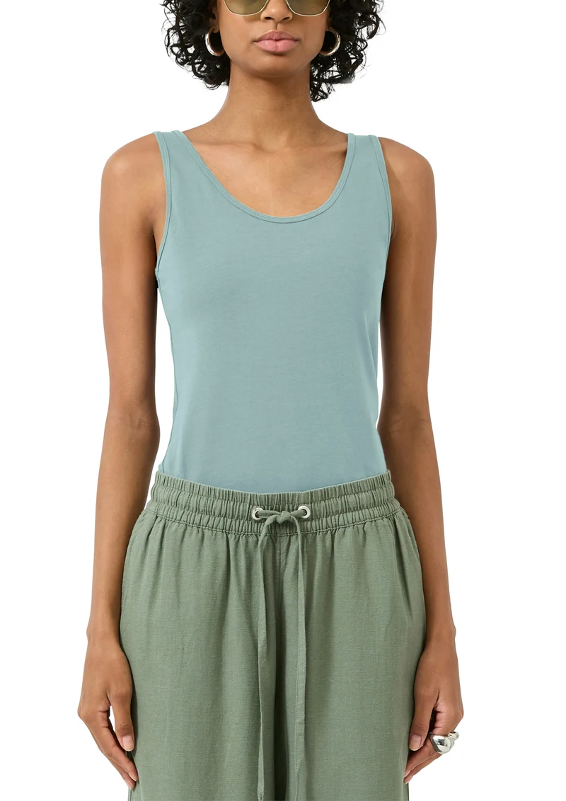 Ärmelloses Tanktop aus Baumwolljersey