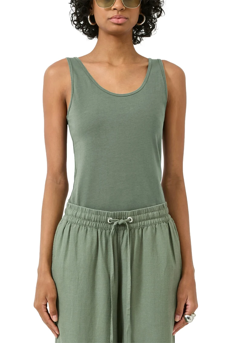 Ärmelloses Tanktop aus Baumwolljersey