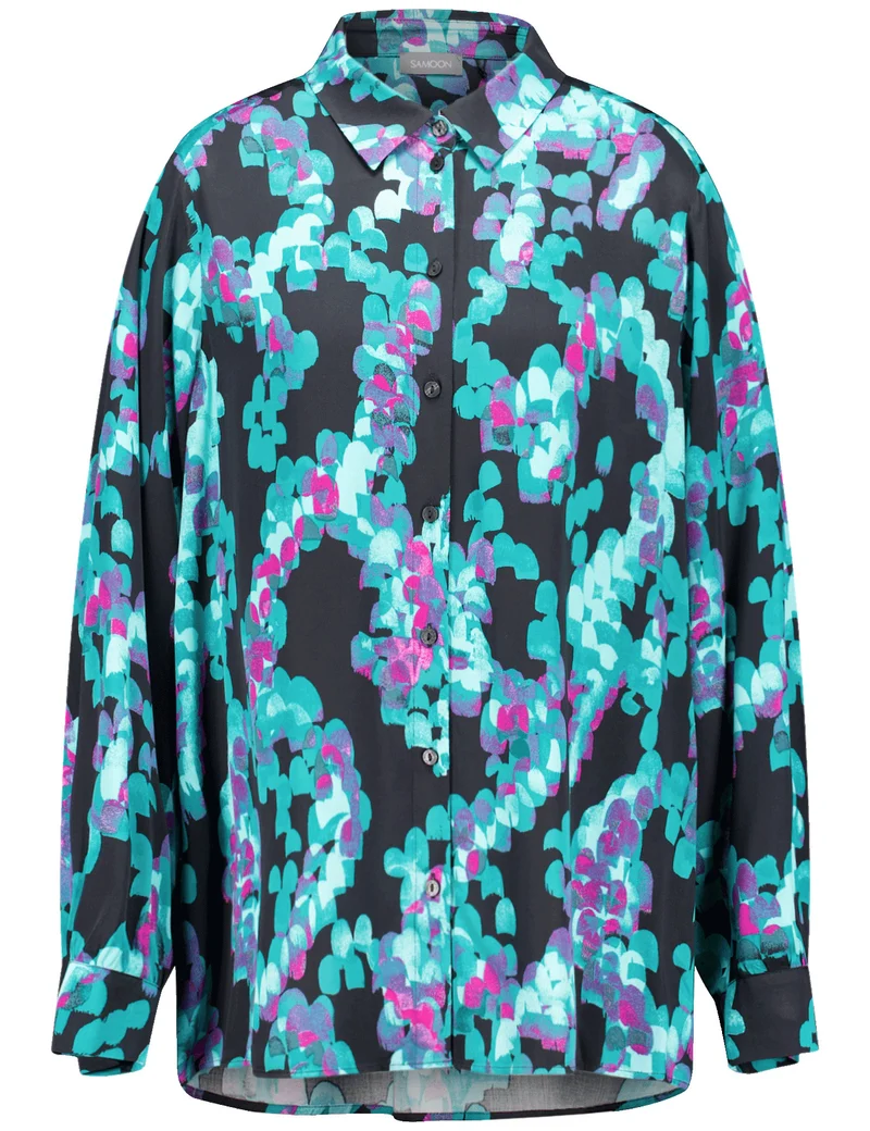 Hemdbluse mit Allover-Print