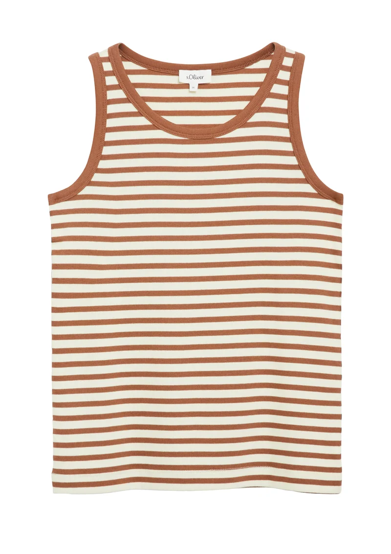 Geripptes Tanktop im Slim Fit
