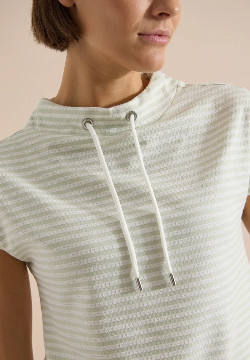 Strukturshirt mit Streifenmuster