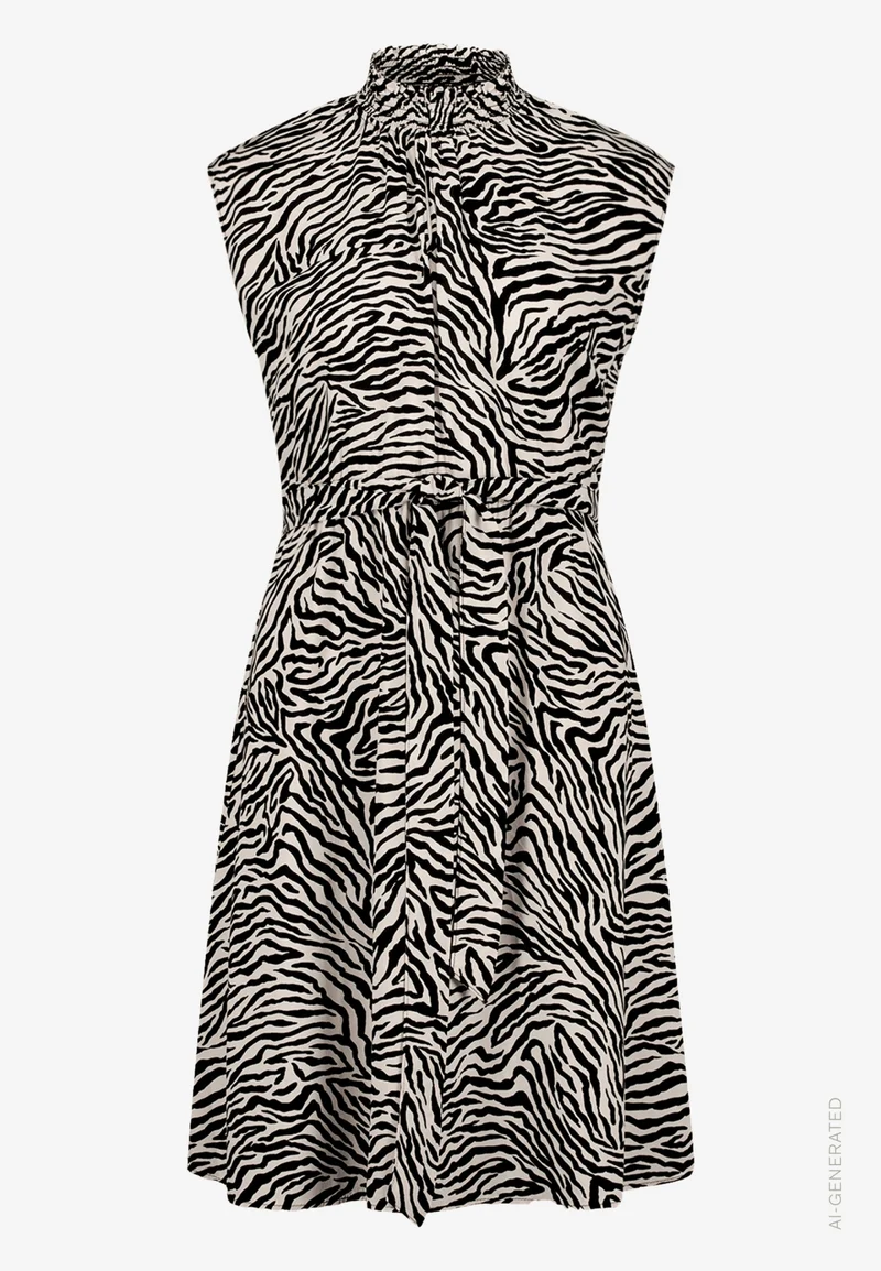 Midikleid mit Zebraprint