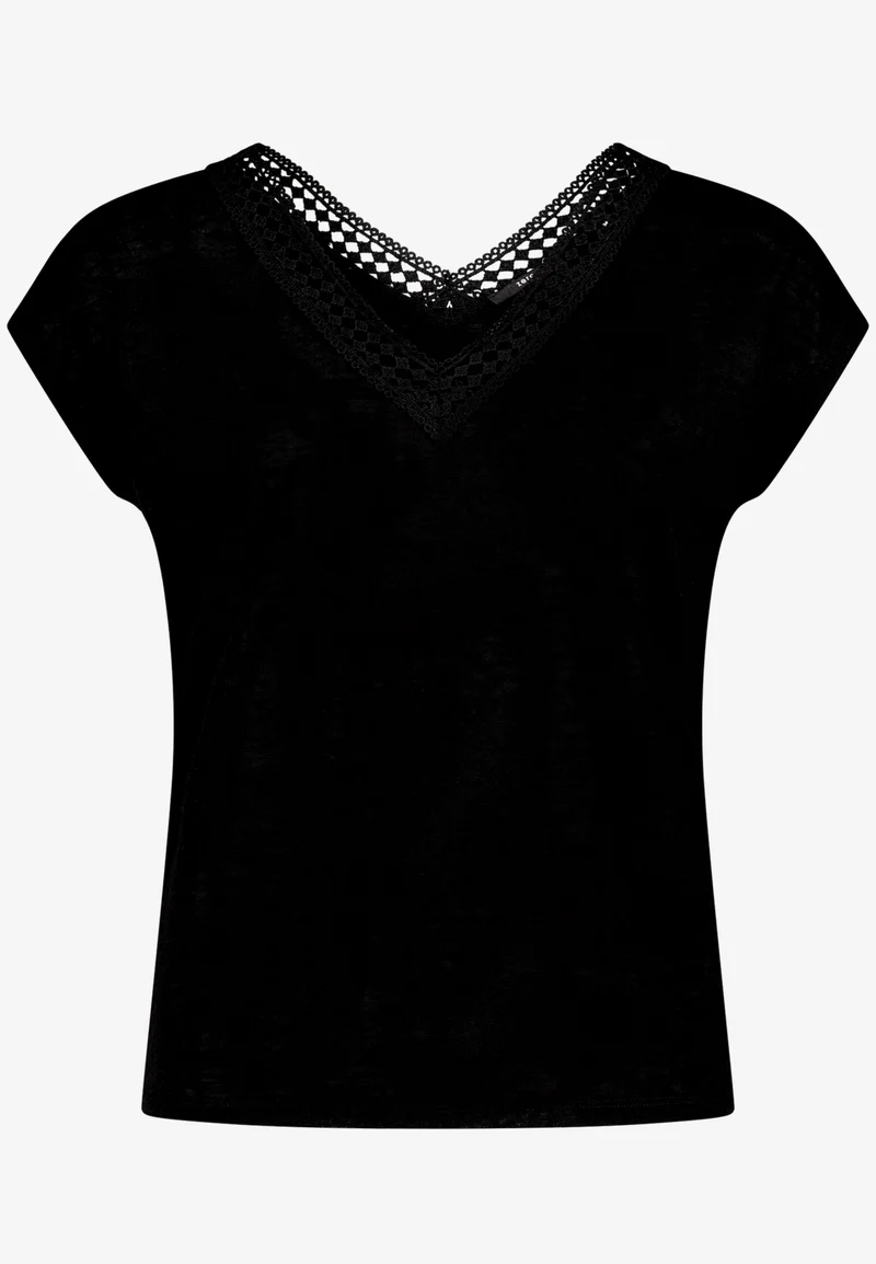T-Shirt mit Spitzendetails