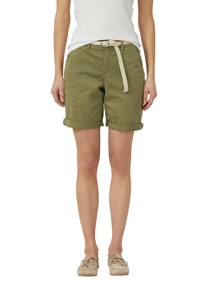 Bermuda-Shorts mit geflochtenem Gürtel