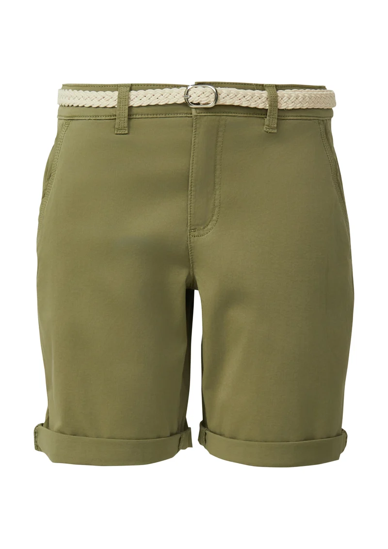 Bermuda-Shorts mit geflochtenem Gürtel