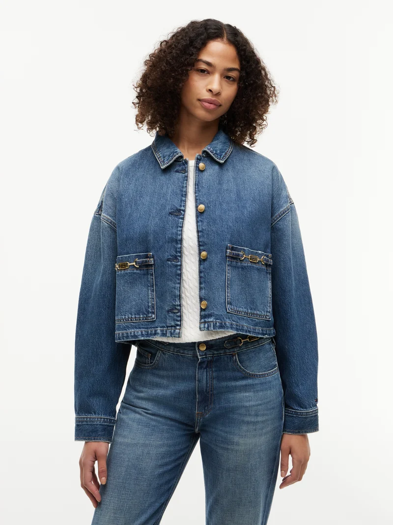 Cropped Jeansjacke