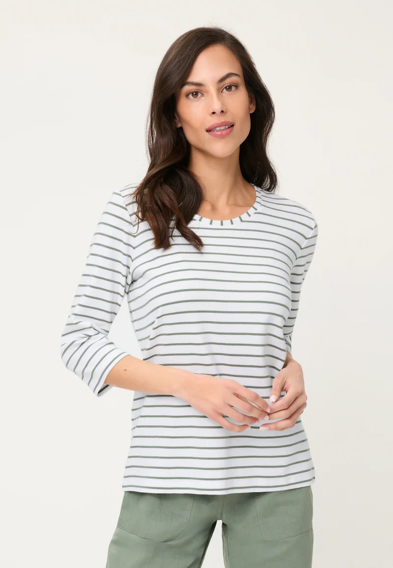 Streifenshirt mit 3/4-Ärmeln