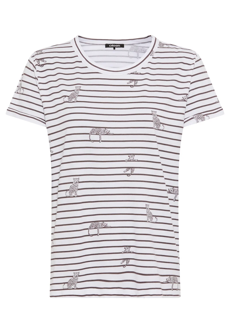 Shirt mit dekorativem Streifendruck