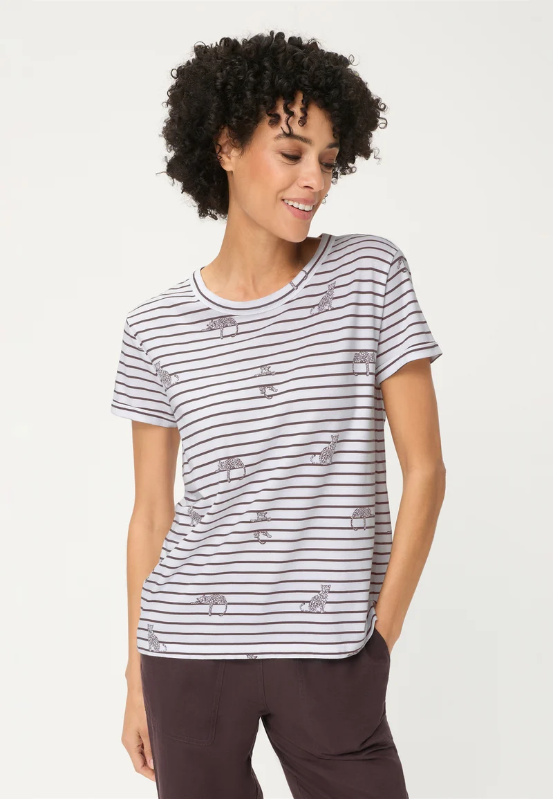 Shirt mit dekorativem Streifendruck