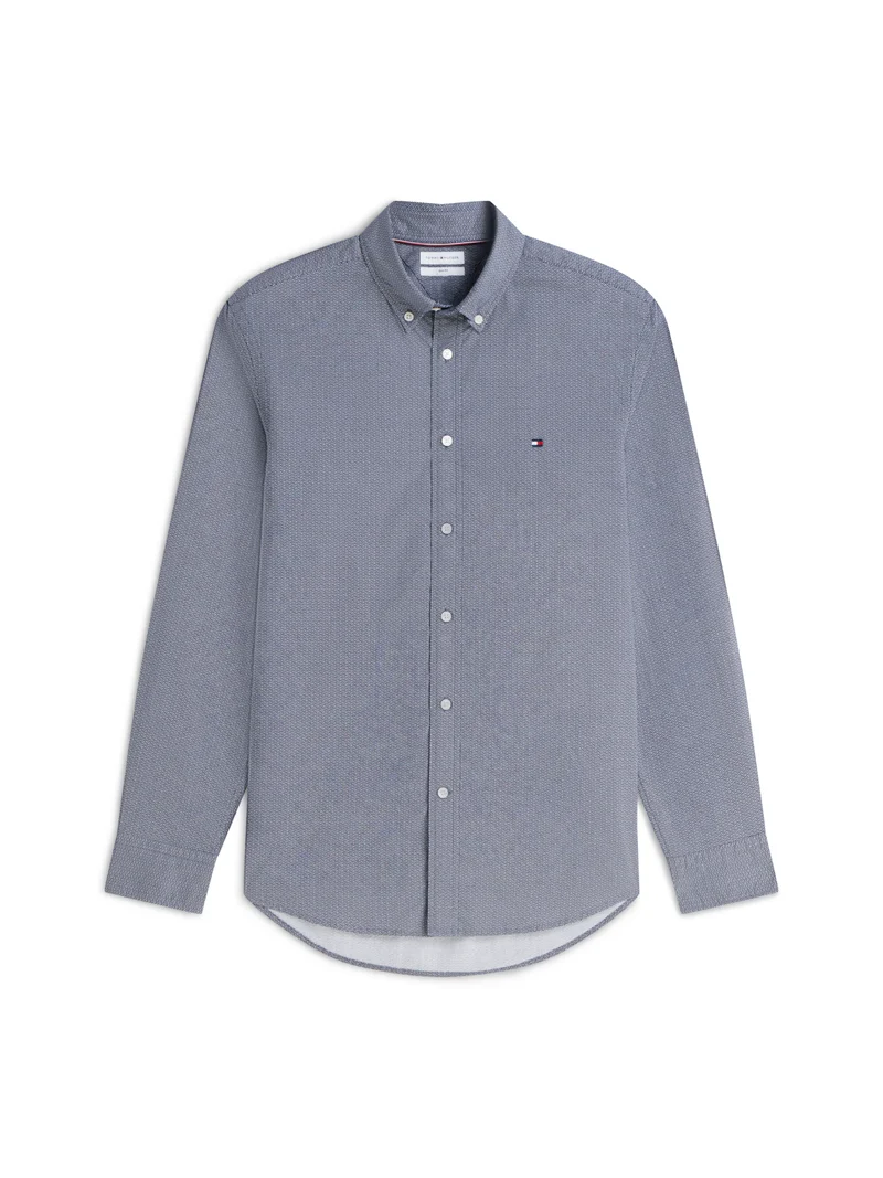 Flex Poplin Hemd mit Micro-Print