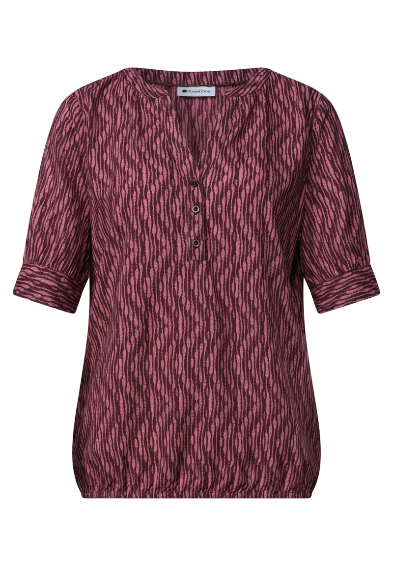 Bluse mit Zickzack-Print