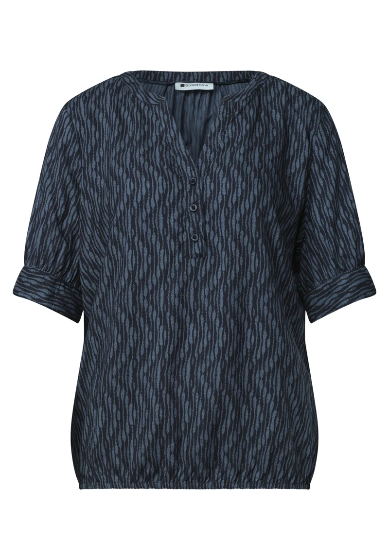 Bluse mit Zickzack-Print
