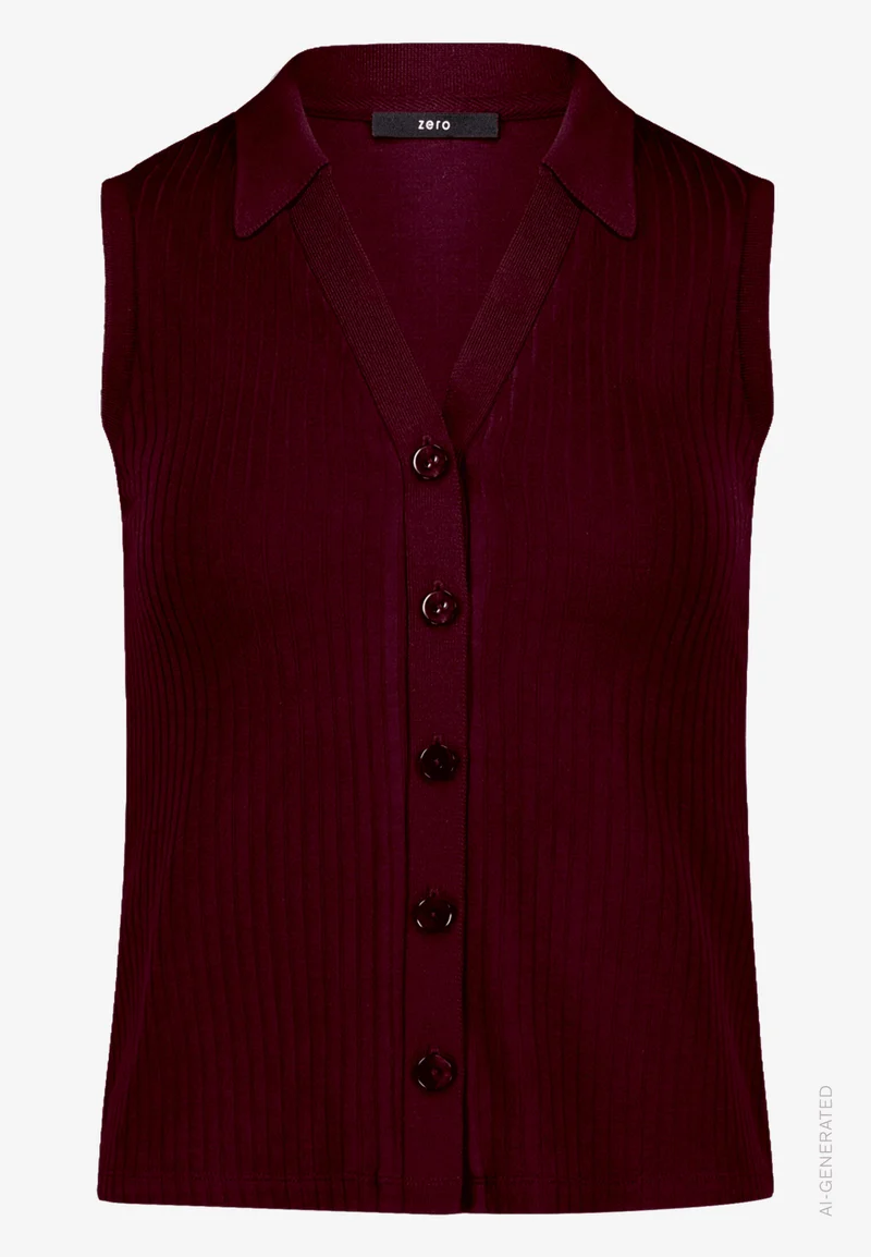 Stricktop mit Knopfleiste