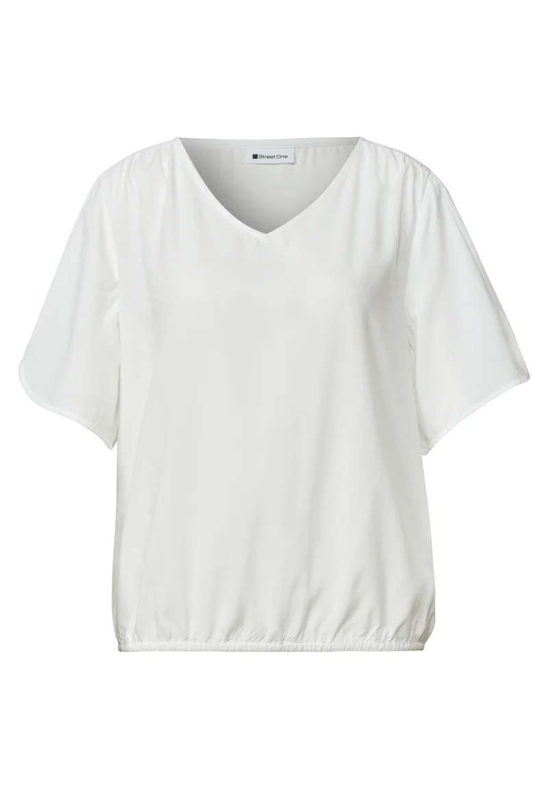 Kurzarm Blusenshirt mit V-Neck