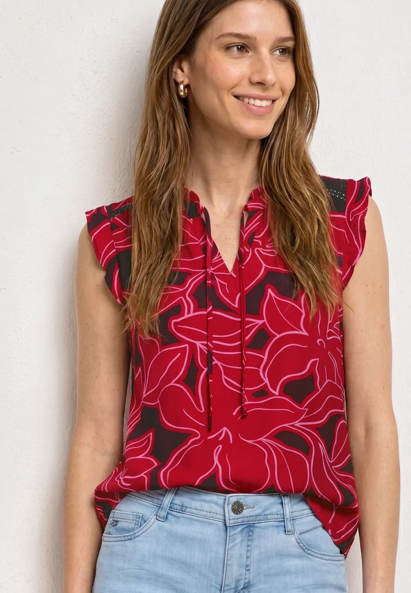 Sommertop mit floralem Print
