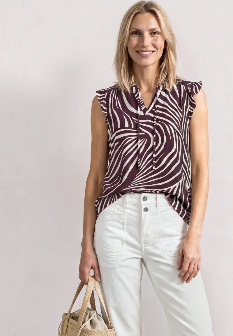 Sommertop mit floralem Print