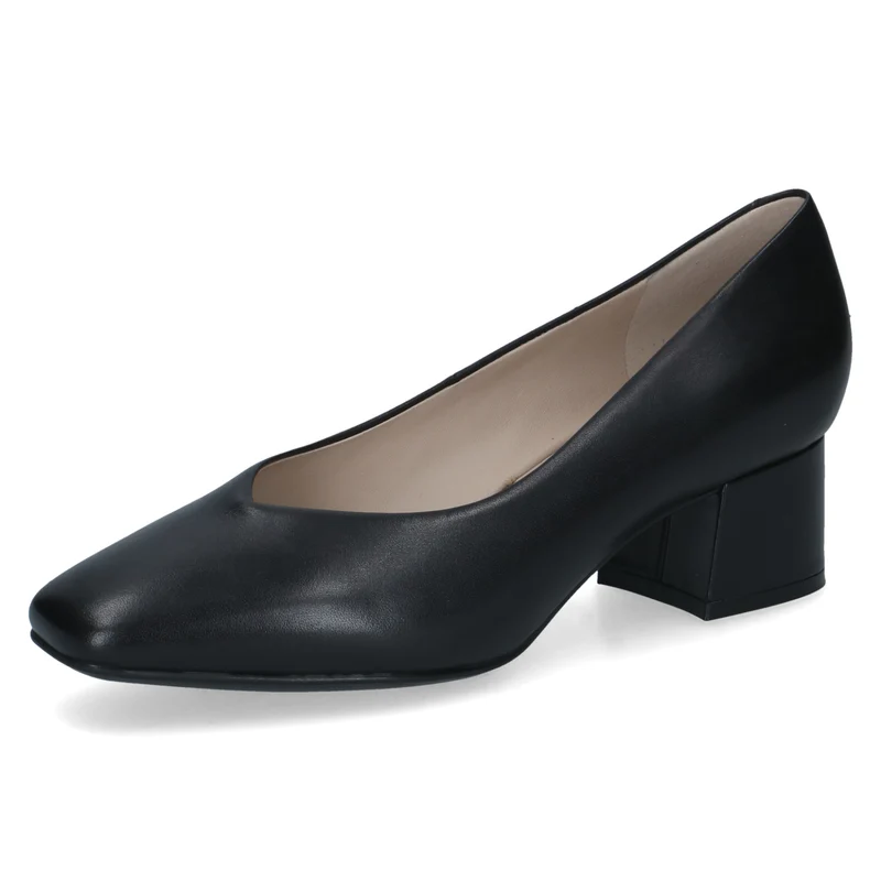 Lederpumps mit Trapezabsatz
