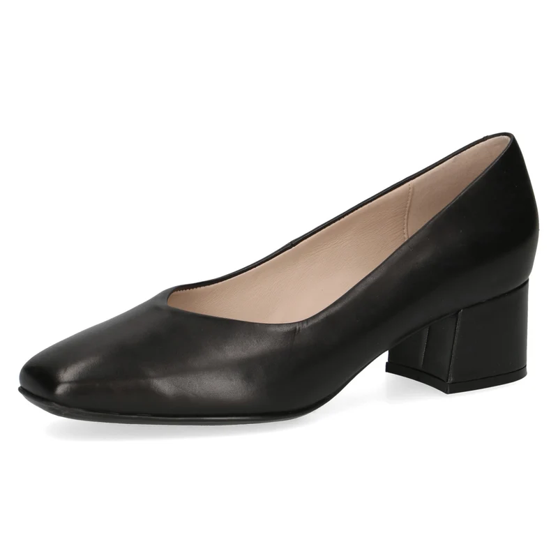 Lederpumps mit Trapezabsatz