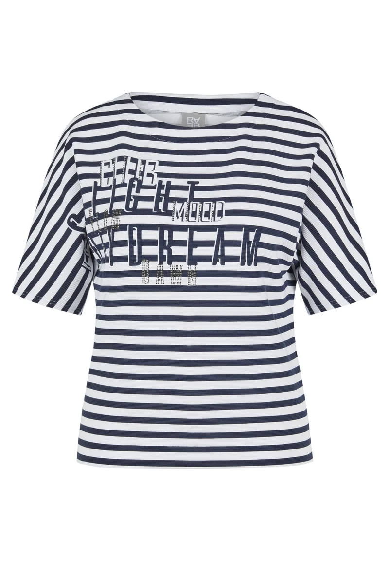 Seasalt Bay Streifenshirt mit Strass-Frontmotiv