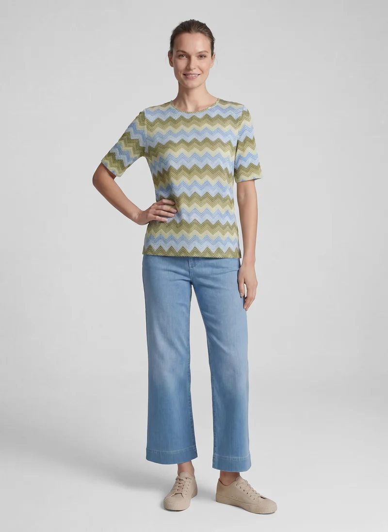 Tropic Glam Shirt mit Zickzackmuster