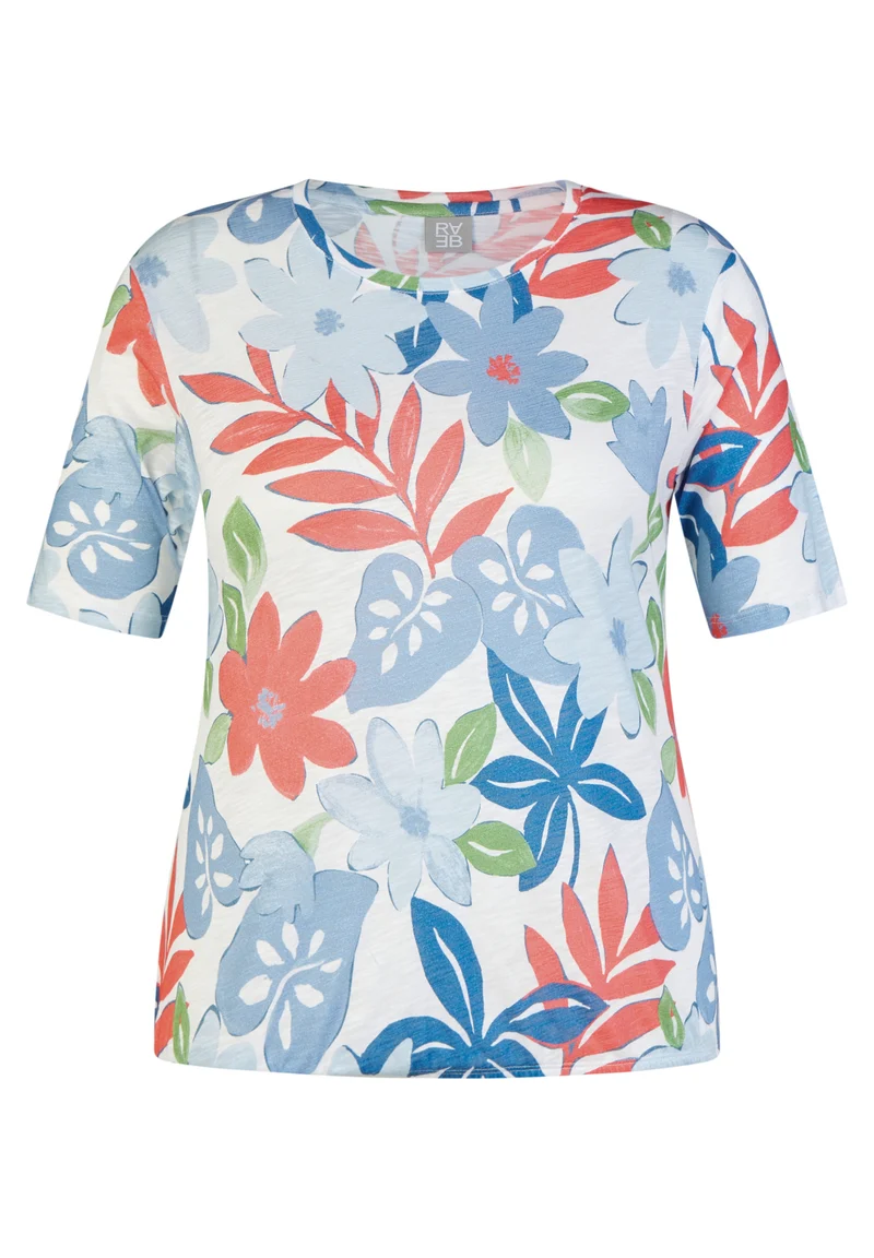 Ciao Sicilia Shirt mit floralem Allover-Print