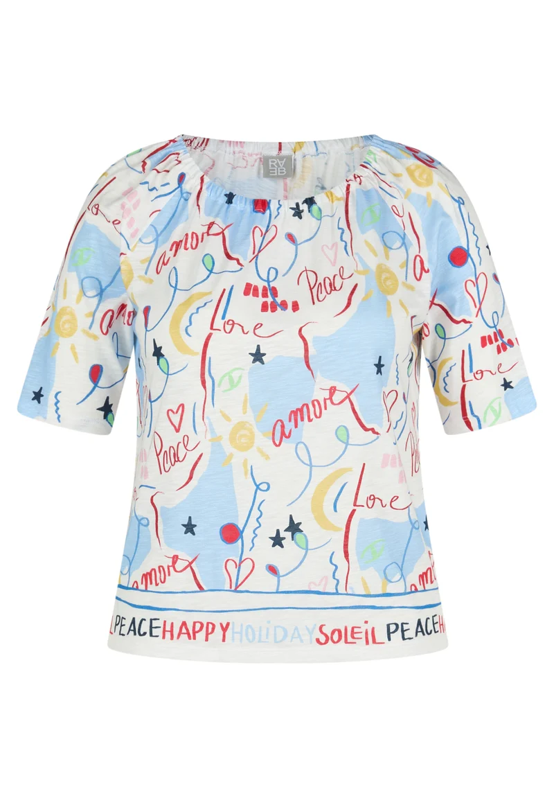 Ciao Sicilia T-Shirt mit Allover-Print