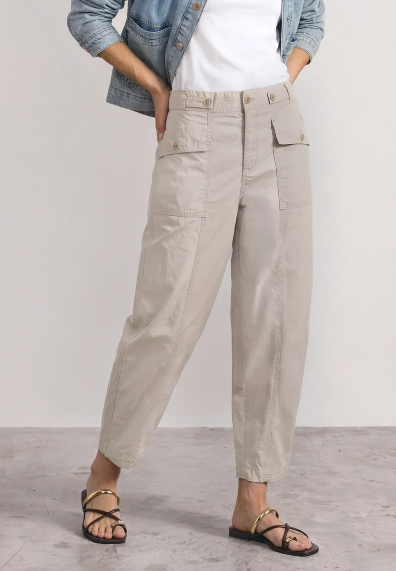 High Waist Barrel Leg Hose