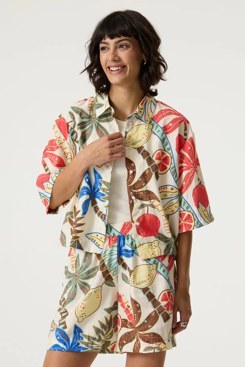 Bluse mit Allover-Print