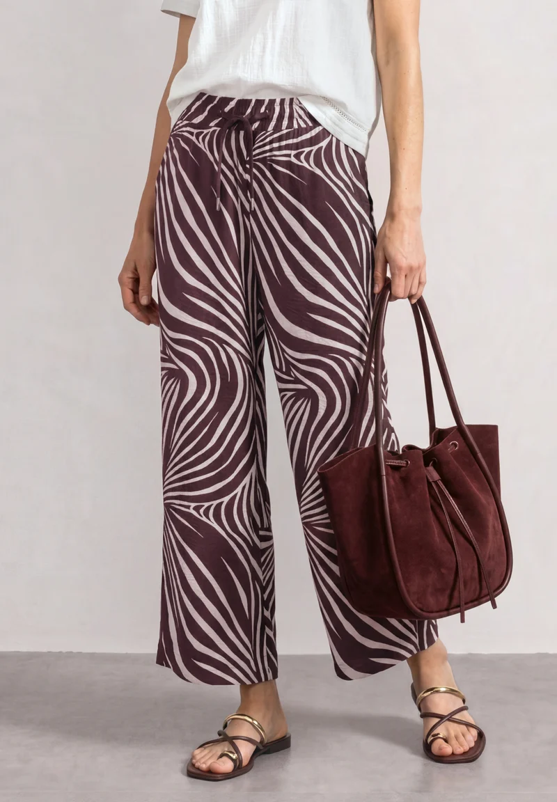 Wide Leg Hose mit Print