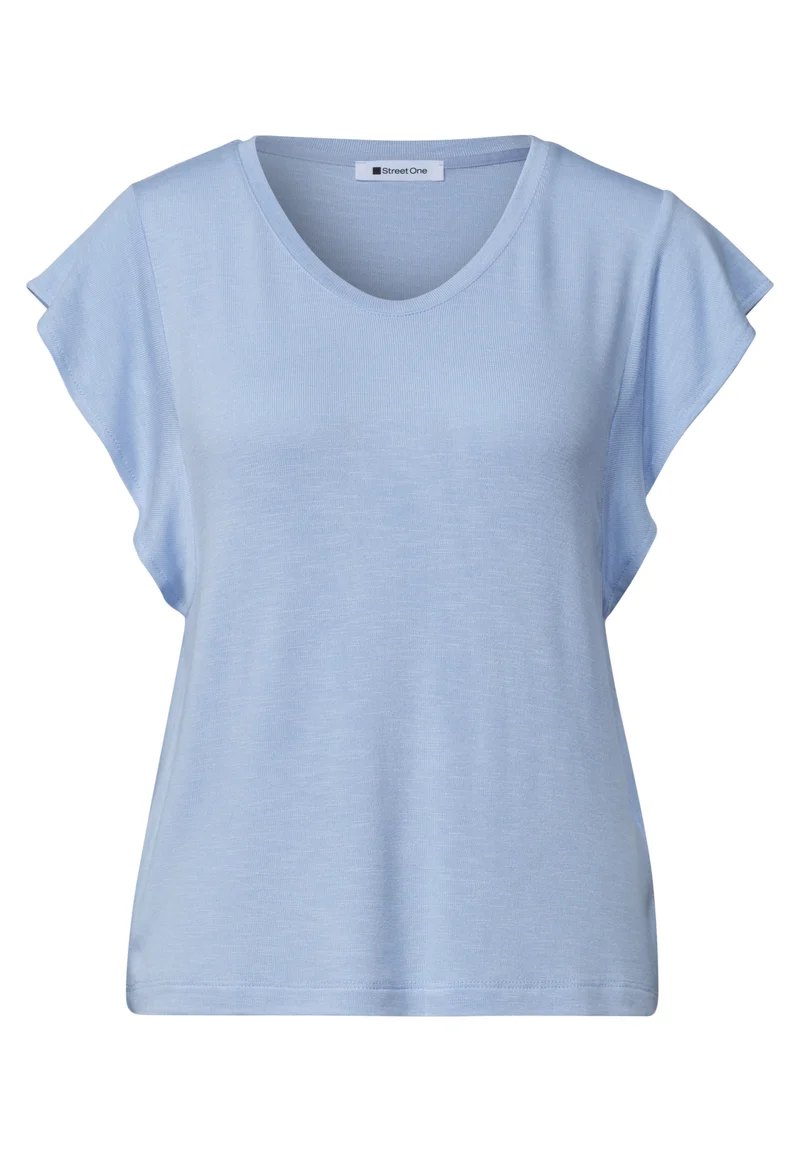 Shirt mit Volant-Ärmeln