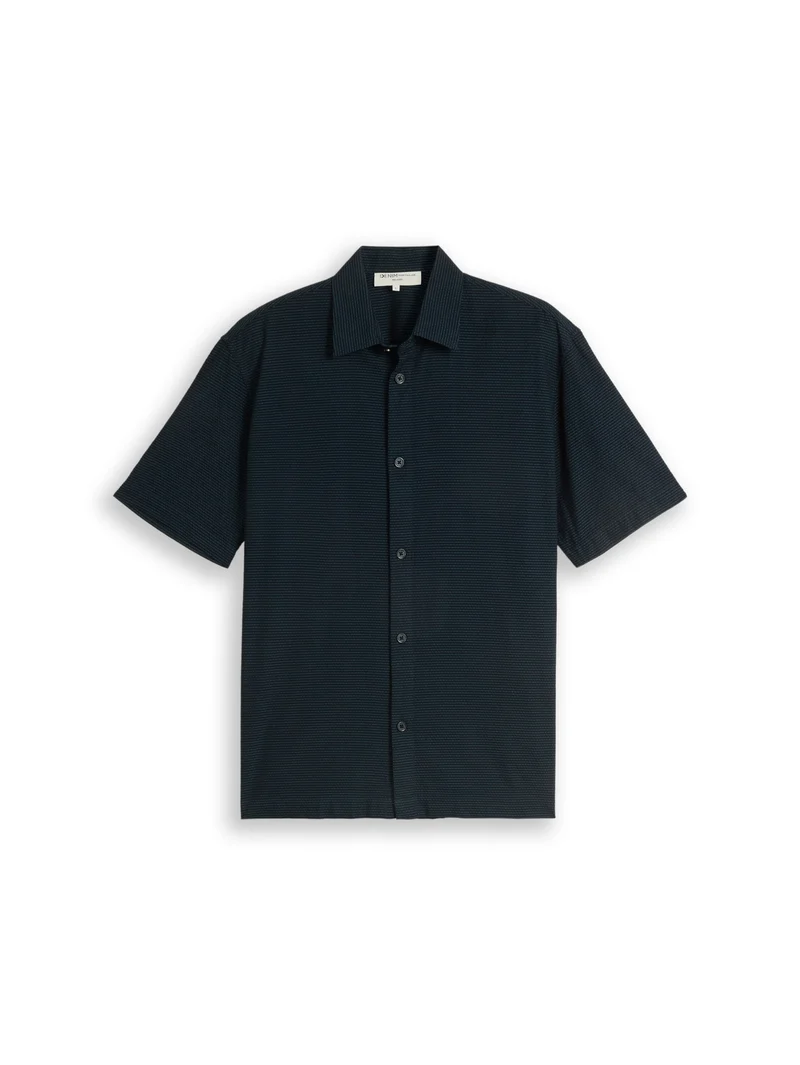 Relaxed Fit Kurzarmhemd mit Streifen