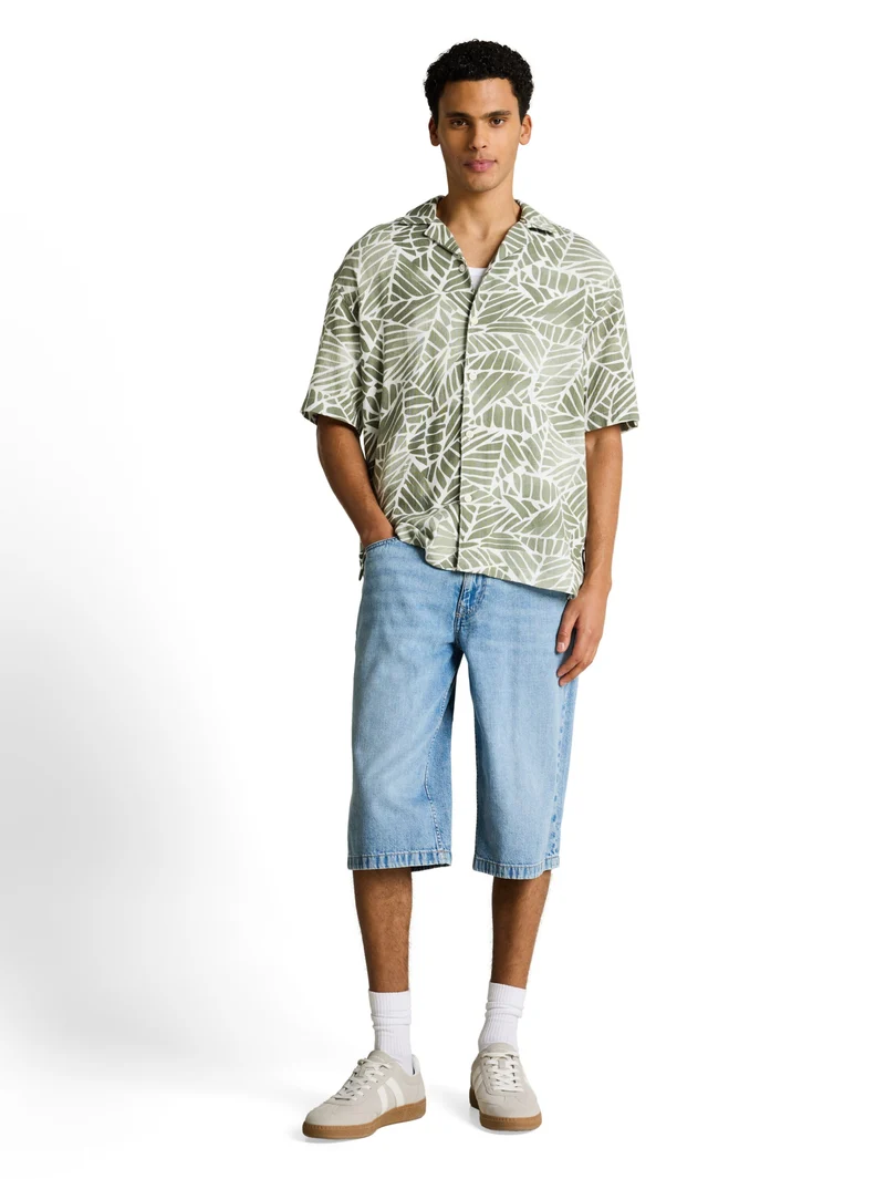 Resort-Kurzarmhemd mit Muster