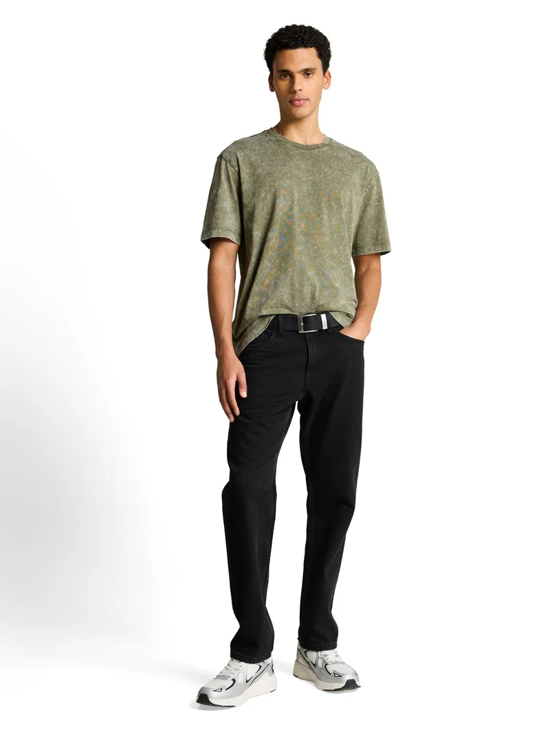 T-Shirt mit Washed-Out Effekt