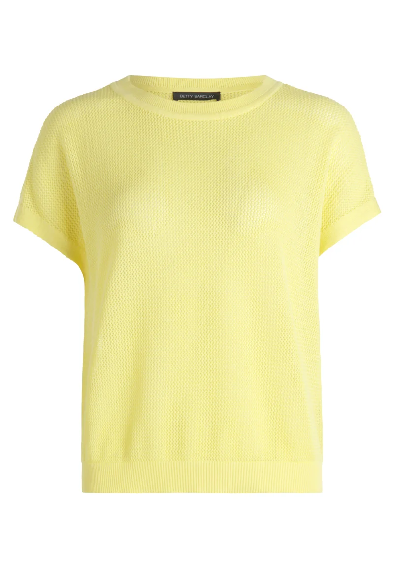 Lochstrick-Pullover mit Ajourmuster