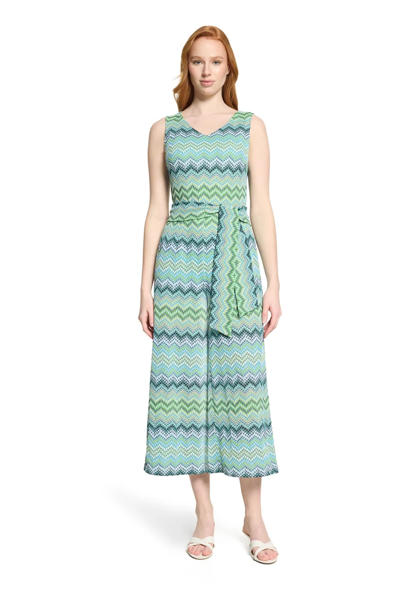 Jumpsuit mit Zickzack-Print