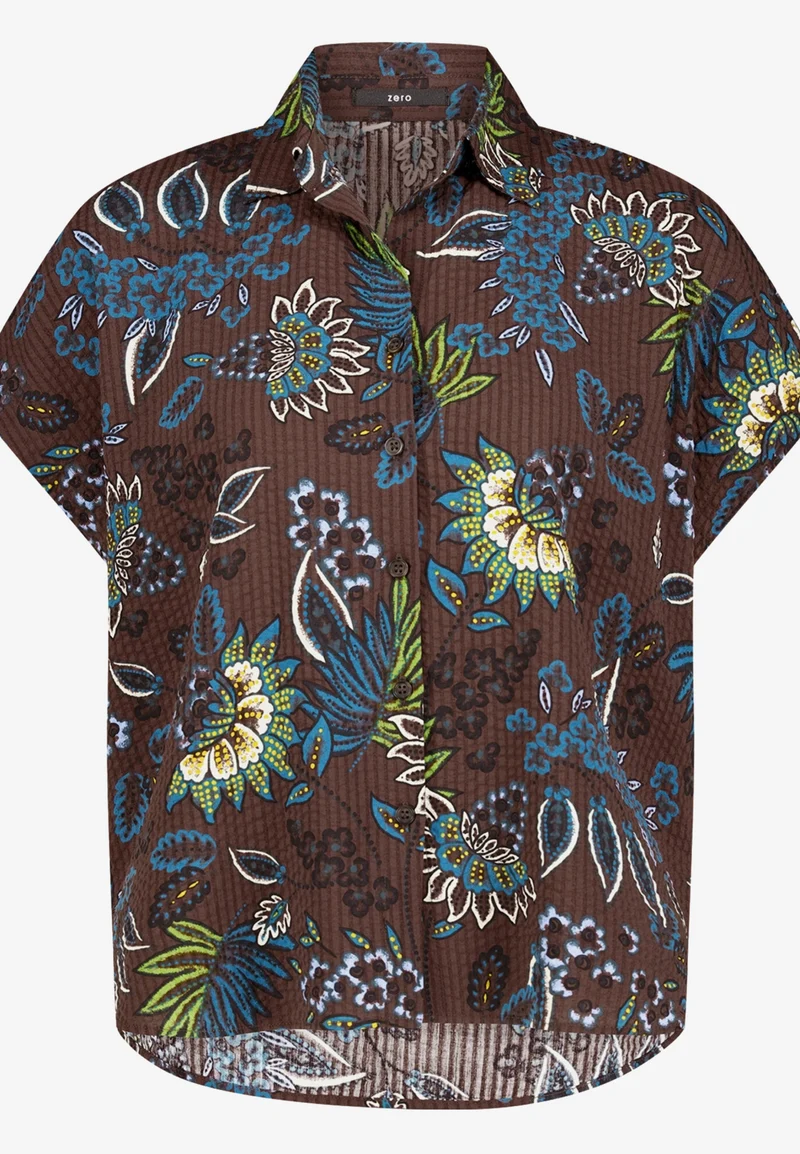 Kurzarm-Bluse mit Print